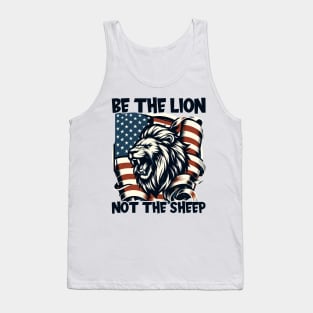 Be The Lion Not The Sheep American Patriotic Kid Men Veteran Tank Top